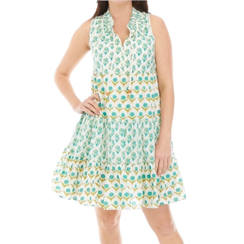 NWT Philosophy Large Sleeveless Cottagecore Boho Tiered Cotton Dress - Picture 1 of 11
